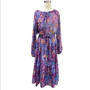 VINTAGE 1970’s floral STATEMENT dress